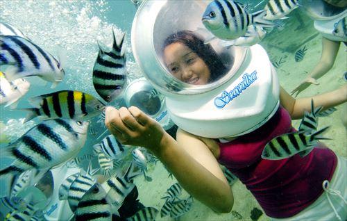 【バリ島】間近で魚たちを見られるシーウォーカー