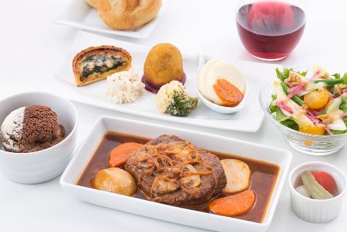JALビジネスクラス機内食/洋食一例1／(イメージ)