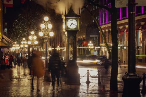 【バンクーバー】ガスタウンの夜の景色/イメージ