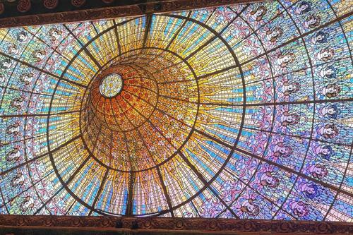【バルセロナ】カタルーニャ音楽堂 ステンドグラス/イメージ