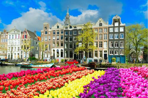 【アムステルダム】運河沿いの街並み/イメージ