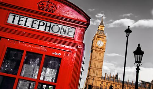 ロンドンらしさ感じる電話BOXとビッグベン（イメージ）