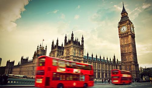 【ロンドン】英国のシンボル・ビッグベンと2階建てバス（イメージ）