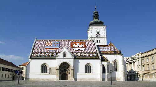 【ザグレブ】4色のタイルが綺麗な屋根を持つ聖マルコ教会／イメージ
