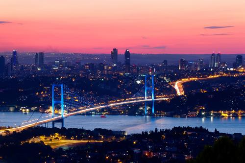 【イスタンブール】ボスポラス海峡の夕日【イスタンブール】/イメージ