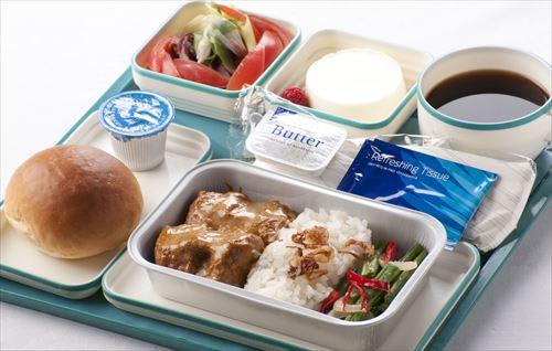【バリ島】ガルーダインドネシア航空エコノミークラス　機内食一例