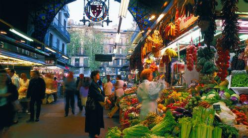【バルセロナ】ボケリア市場　イメージ(写真提供　スペイン政府観光局)